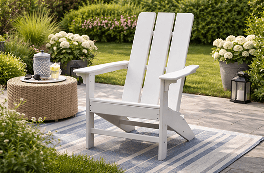 Chaise Adirondack Moss – blanc